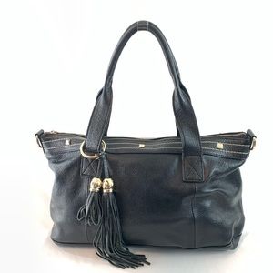 Cuore & Pelle Amelia black leather purse bag